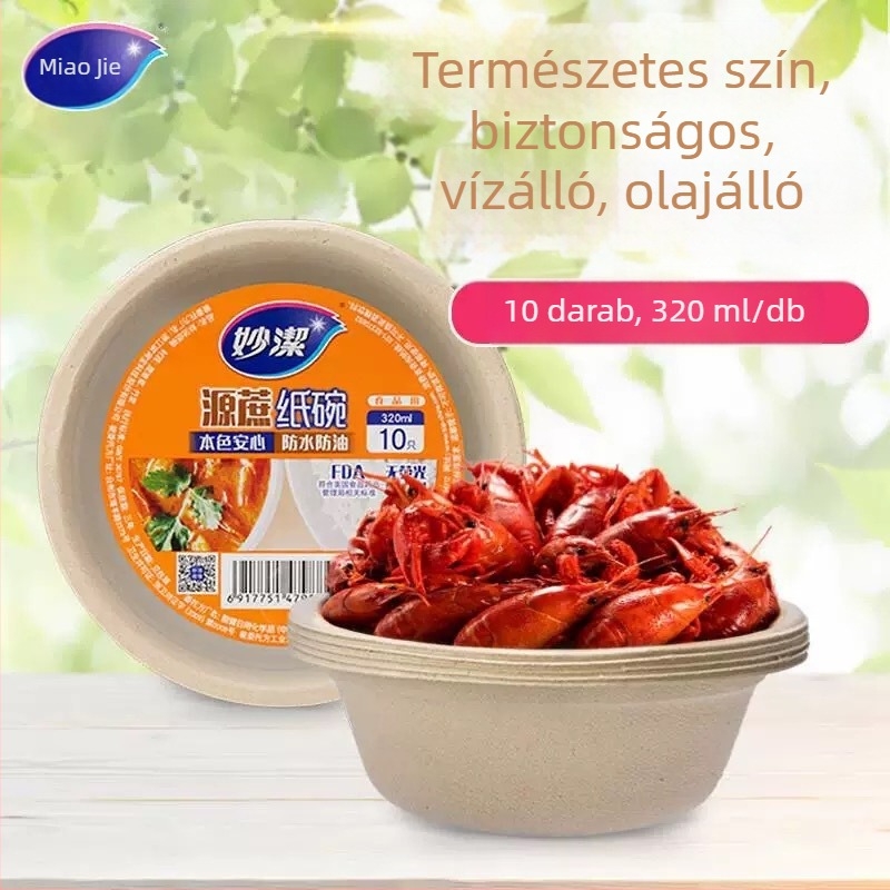 Miaojie Biodegradábilis Papírból Készült Ovális Egyszer Használatos Tál Barbecue és Hot Pot