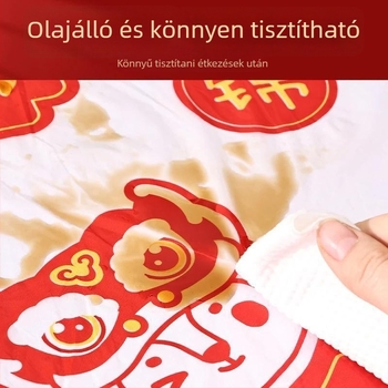 Egyszer használatos bankettasztalterítő - polietilén műanyag, olaj- és foltálló.