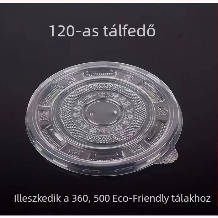 Egyszer használatos műanyag kerek tálfedők, 120/142-es méretű tálakhoz, átlátszó