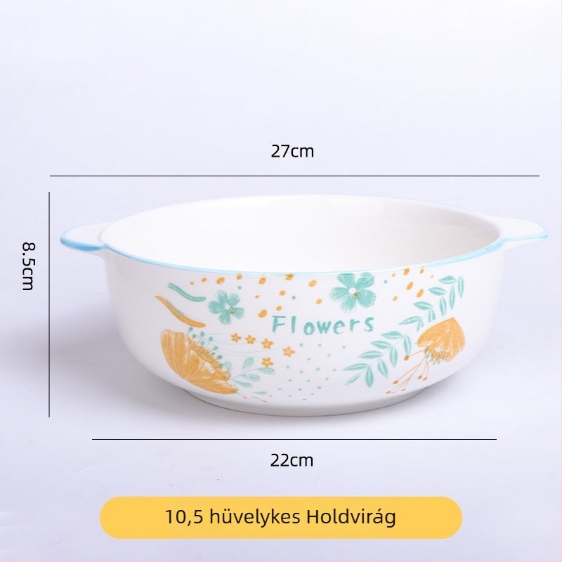 Porcelános gőzölt tojásos tál, japán stílusú, dupla fül, mély és vastag kialakítás, mikrohullámú sütőben nem használható