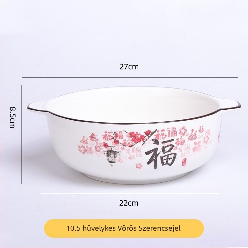 Porcelános gőzölt tojásos tál, japán stílusú, dupla fül, mély és vastag kialakítás, mikrohullámú sütőben nem használható