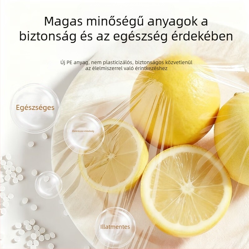 Egyszer használatos élelmiszer-minőségű műanyag fóliás fedők – háztartási használatra, 1 db, 3 év eltarthatóság