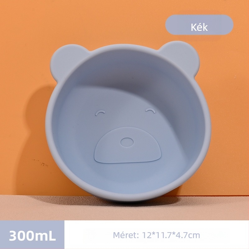 Szilikon babatál aranyos macska‑medve mintával | Fansch FC | Anyag: Szilikon | 3 hónaptól ajánlott | Csomagolás: 1 db | Csúszásmentes alj