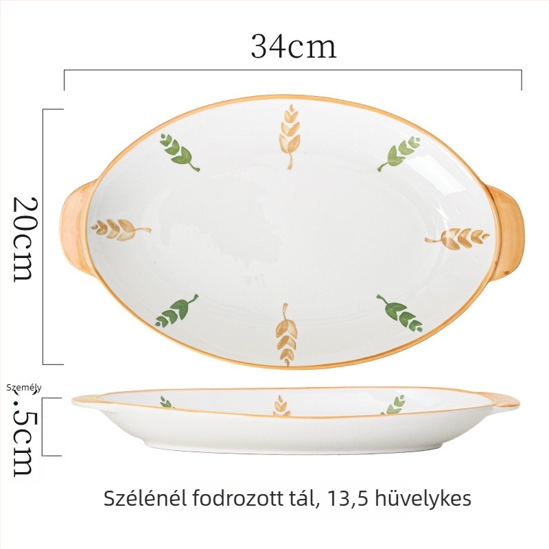 Kerámiás étkészlet (tányérok és tálak) – kínai stílus, egyszerű dizájn, szerencse motívum, univerzális tányérok