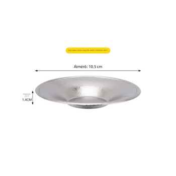 Tiszta titánból készült mártogató tál, kör alakú, kézzel rajzolt felülettel, modern minimalist stílus