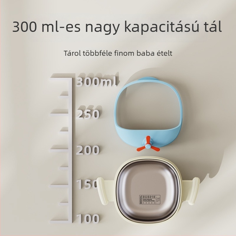 Jiayibaby Rajzfilm-stílusú bébi étkezőtál – PP anyagú, 6 hónapos kortól, 48 db dobozban