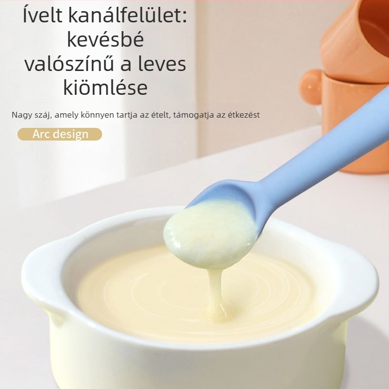 Csecsemők etetési gyakorló kanál, élelmiszer-minőségű szilikon, dinoszaurusz mintázat, 6 hónapnál idősebb babáknak, készlet 1 db, tömeg 20 g