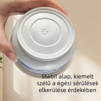 Egyszer használatos műanyag tál, vastított, élelmiszer-minőségű, 300 ml, kerek