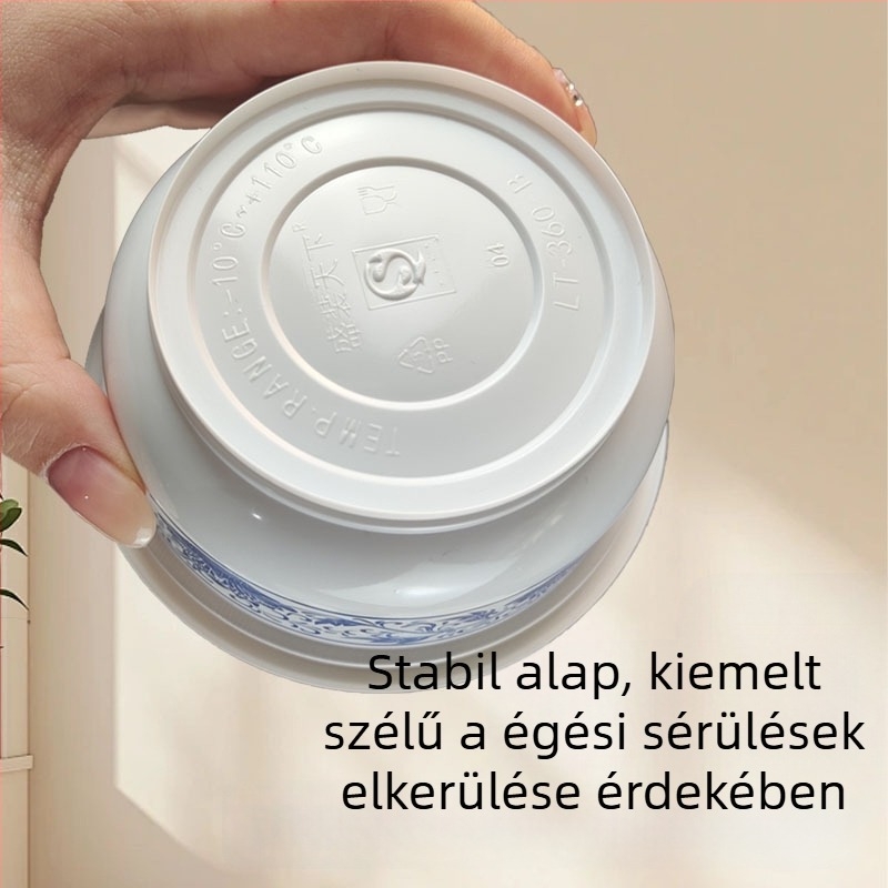 Egyszer használatos műanyag tál, vastított, élelmiszer-minőségű, 300 ml, kerek