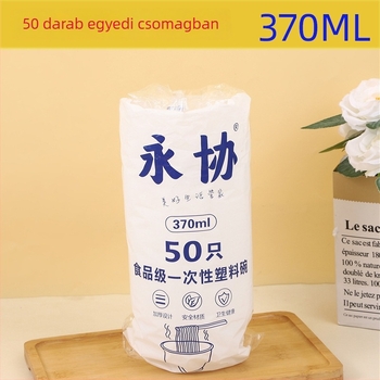 Egyszer használható áttetsző műanyag tál, 360 ml kapacitás, kerek, 6,5 mm vastagság, testreszabható