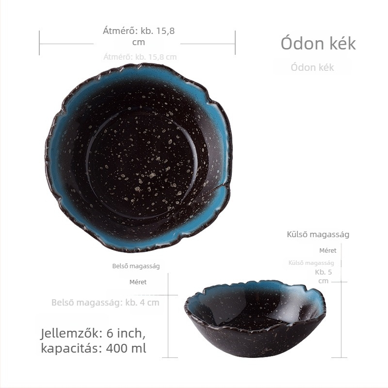 Porcelán tál japán stílusban rizshez, desszerthez és salátához