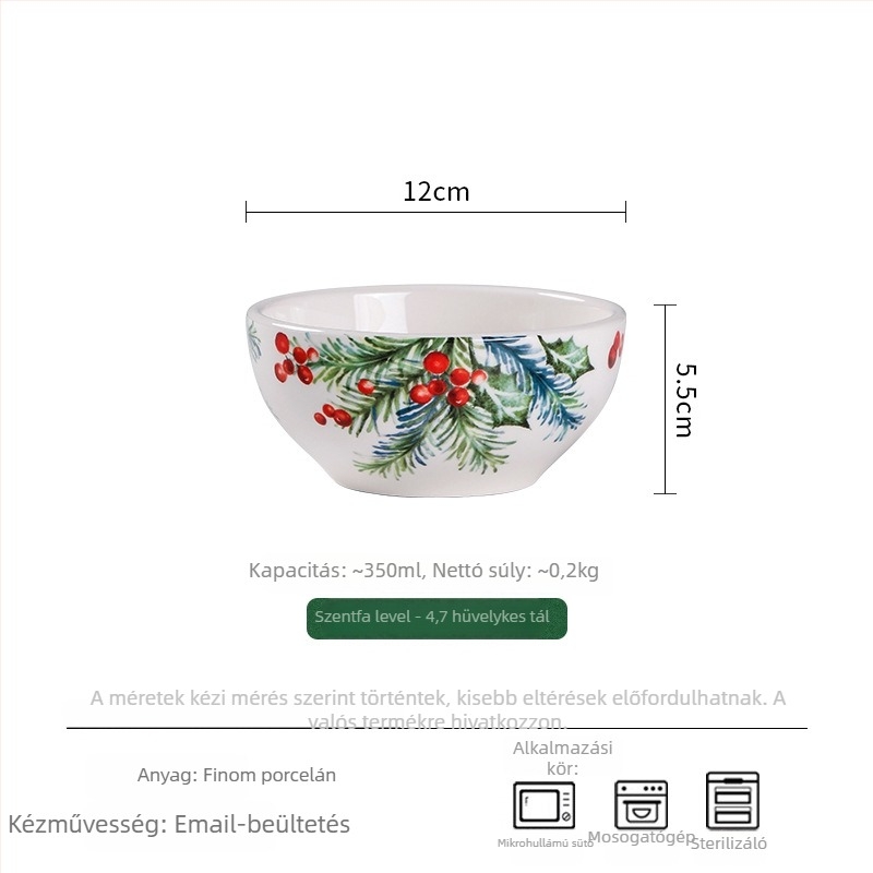 5 darabos skandináv kerámia étkészlet virágos mintával