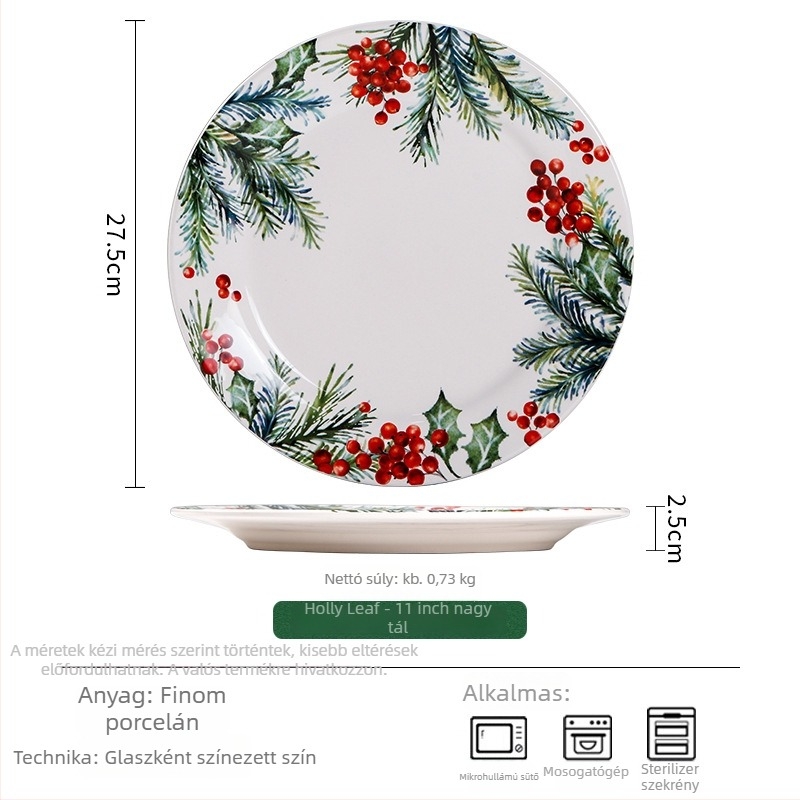 5 darabos skandináv kerámia étkészlet virágos mintával