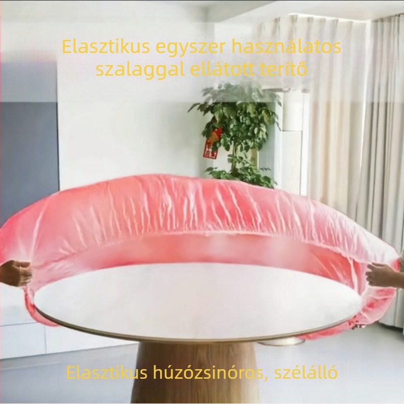 Egyszer használatos műanyag körasztalterítő, biológiailag lebomló, háztartási használatra