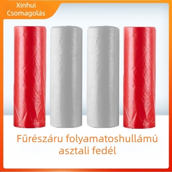 Egyszer használatos HDPE műanyag asztalterítő, négyzet alakú, 0.5 silk vastagság, logó nélkül