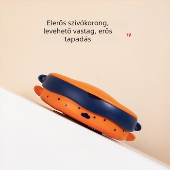 Gyerekeknek szóló kerek rozsdamentes acél ebédes doboz 316, ütésálló és égésálló, vízbefecskendezéses szigeteléssel, 3 rekeszes készlet, szívókorongos rögzítéssel