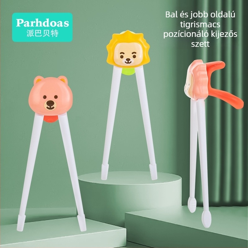 Gyerekeknek tanuló evőpálcikák Tiger Mouth fogással – ABS + TPE