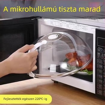 Mikrohullámú sütő fedél, Fröccsenés elleni, Hőálló, Élelmiszer-biztonságos, Frissen tartja az ételeket
