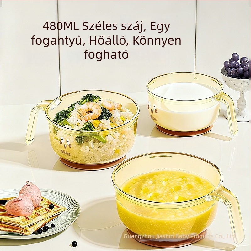 PPSU gyermekek étkezőtál fogantyúval, esésálló, felnőtteknek is megfelelő, 3 éves kortól, égési sérülések elleni védelem