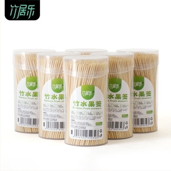 Bamboo Jule egyszer használatos háztartási bambusz nyársak és gyümölcs villák, bambusz anyag, modern egyszerű stílus, felnőttek számára