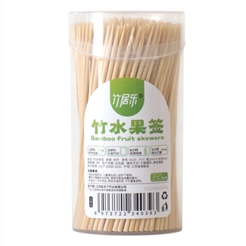 Bamboo Jule egyszer használatos háztartási bambusz nyársak és gyümölcs villák, bambusz anyag, modern egyszerű stílus, felnőttek számára