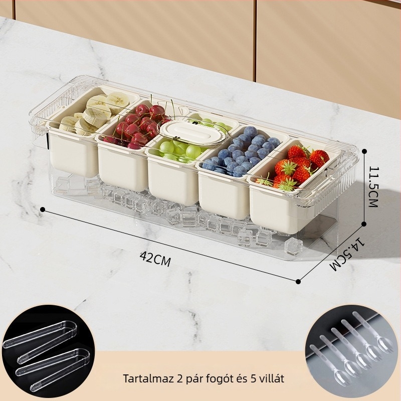 Frissességmegőrző doboz gyümölcsök számára – műanyag, téglalap alakú, 1–2 L kapacitás, egy rétegű, megőrzi a frissességet