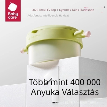 Babycare Rozsdamentes acélból készült étkészlet vízzel töltött szigetelt tál, 12 hónap feletti gyerekeknek, 3 vagy 5 darabos készlet (kanállal)