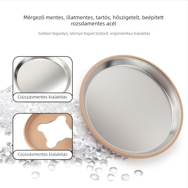 Yuzus 304 rozsdamentes acél baba etető készlet – mindent egyben etető tál, csúszásmentes, 5 darabos, 3 hónapos kortól