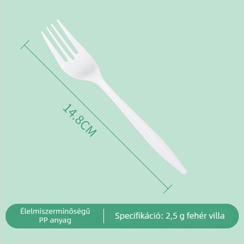 Egyszer használatos PP villa, egyenként csomagolt, 1000 darabos kiszerelés, torta, gyümölcs és steak számára