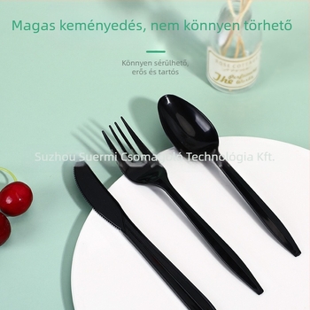 Egyszer használatos PP villa, egyenként csomagolt, 1000 darabos kiszerelés, torta, gyümölcs és steak számára