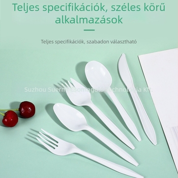 Egyszer használatos PP villa, egyenként csomagolt, 1000 darabos kiszerelés, torta, gyümölcs és steak számára