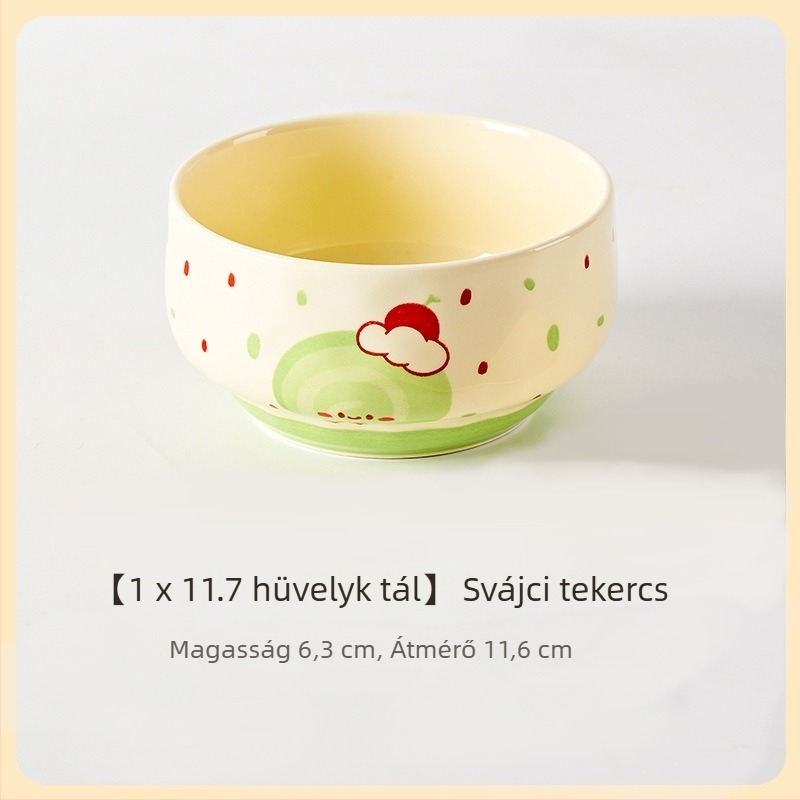 Porcelánkerek tál háztartási használatra, underglaze színű felület, mikrohullámú sütőben használható, testreszabható