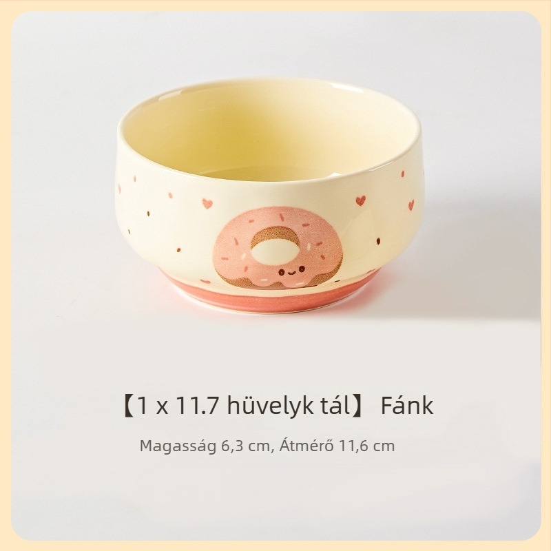 Porcelánkerek tál háztartási használatra, underglaze színű felület, mikrohullámú sütőben használható, testreszabható