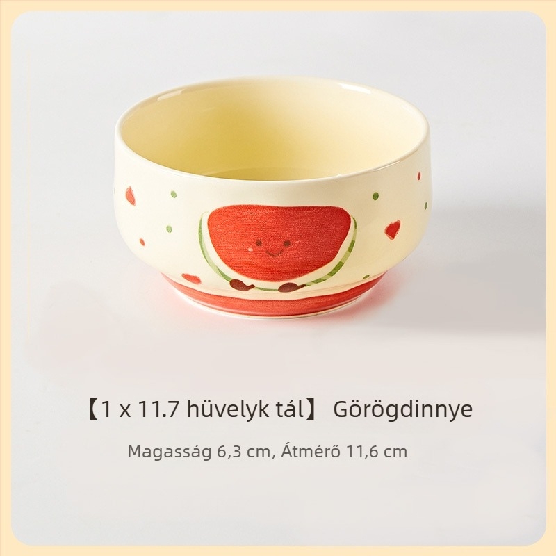 Porcelánkerek tál háztartási használatra, underglaze színű felület, mikrohullámú sütőben használható, testreszabható