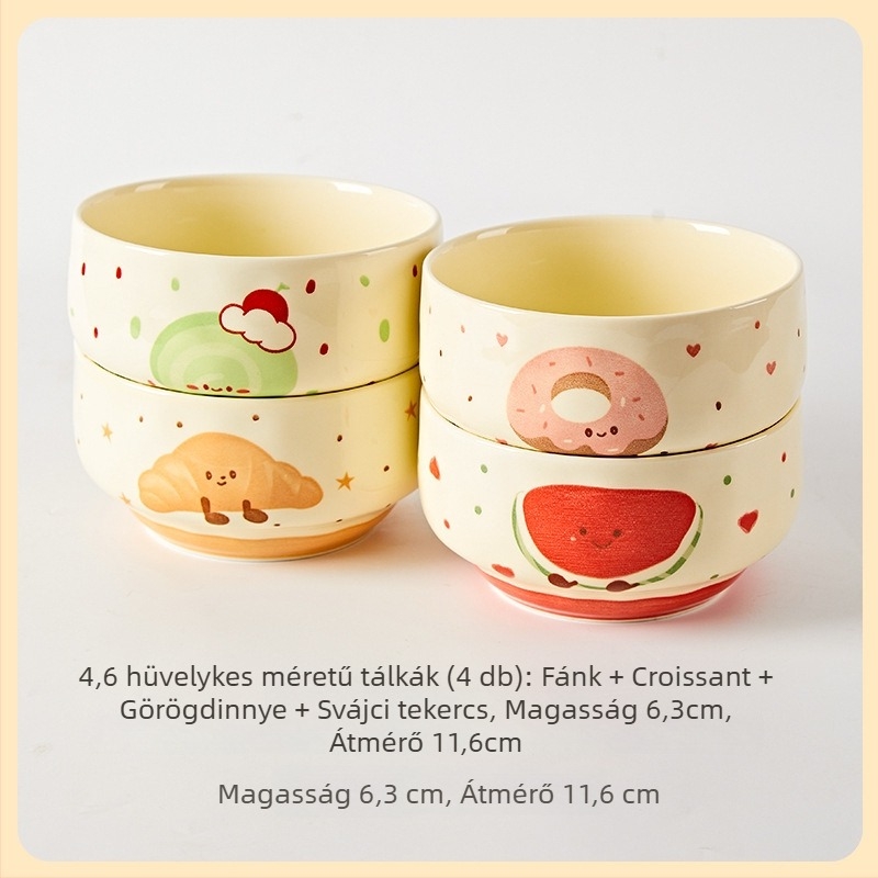Porcelánkerek tál háztartási használatra, underglaze színű felület, mikrohullámú sütőben használható, testreszabható