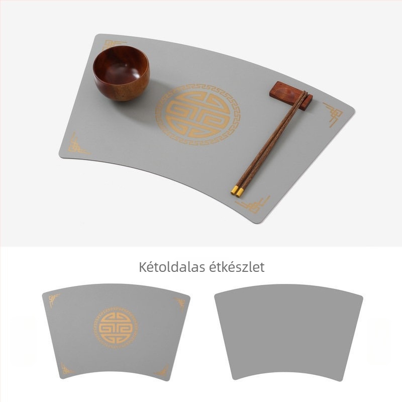 Bőrből készült kínai stílusú asztalterítő alátétek, vízállóak, olajállóak és hőállóak.