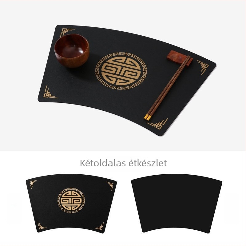 Bőrből készült kínai stílusú asztalterítő alátétek, vízállóak, olajállóak és hőállóak.