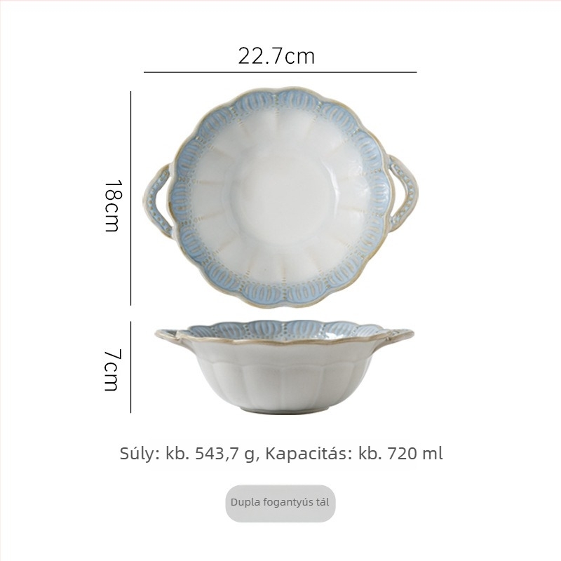 Sumeiji porcelán étkészlet rizses tálak és tányérok – mikróhullámú sütőben használható, francia relief motívum, logó nyomtatás és testreszabás elérhető