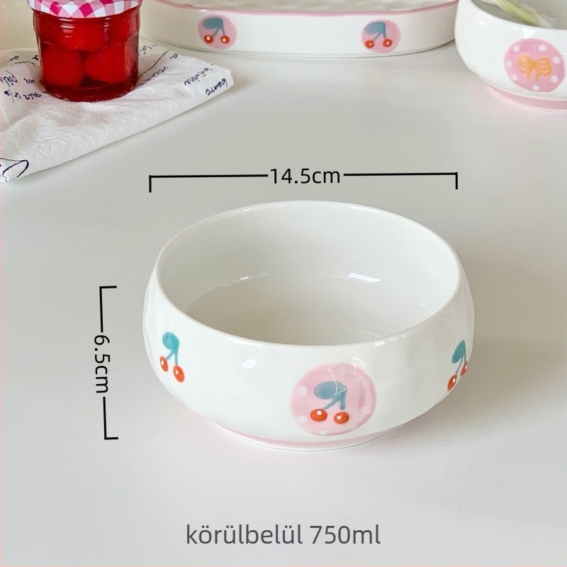 Porcelán étkészlet: tálak és tányérok, egyszerű stílus, porcelán anyag