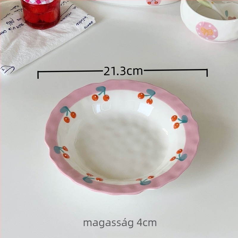 Porcelán étkészlet: tálak és tányérok, egyszerű stílus, porcelán anyag