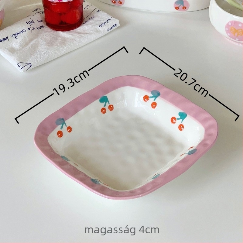 Porcelán étkészlet: tálak és tányérok, egyszerű stílus, porcelán anyag