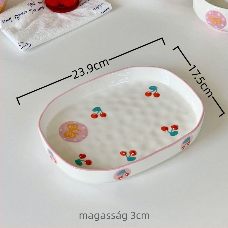 Porcelán étkészlet: tálak és tányérok, egyszerű stílus, porcelán anyag
