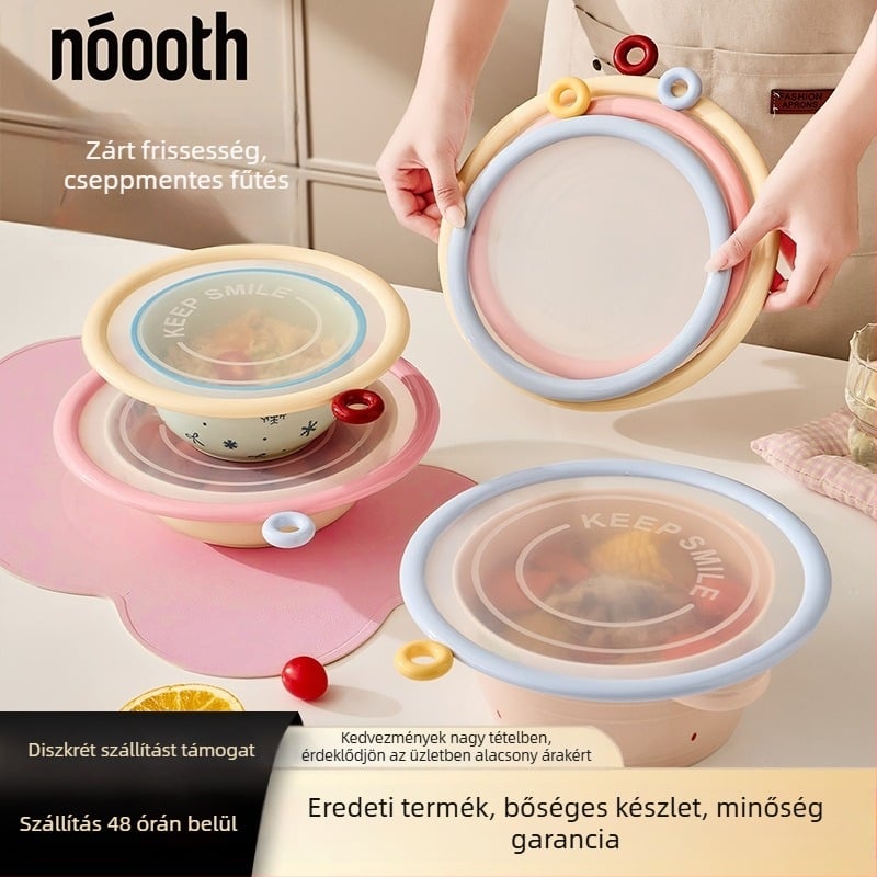 Szilikon ételfedél a frissesség megőrzésére – zárófedél, mikrosütő-kompatibilis, löttyenésmentes, hőszigetelő, mosogatógépben is használható