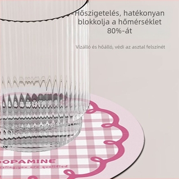 Kör alakú szilikon poháralátét karos mintával — csúszásmentes, nedvszívó, hőszigetelő (Anyag: Szilikon; Márka: Dushang; Sorozat: Coaster sorozat; Testreszabás: Igen; Logó nyomtatás: Igen)