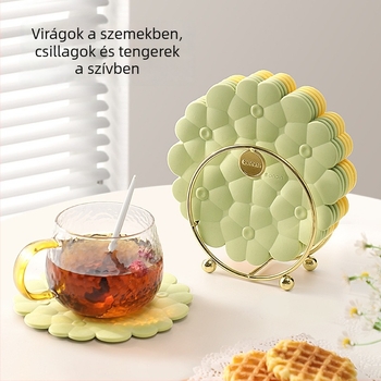 Kör alakú szilikon hőálló étkező alátét edényekhez, nordic design, modern stílus