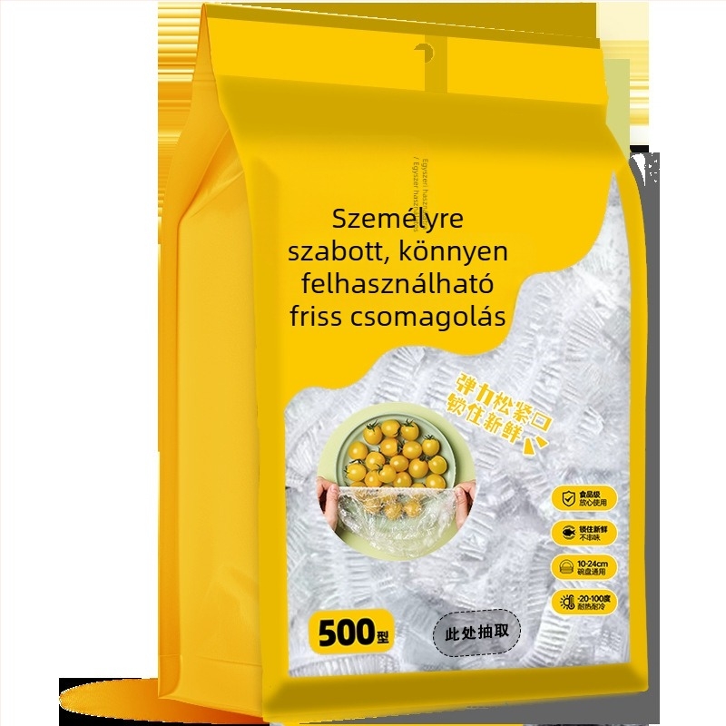 Falihoz rögzíthető kihúzható egyszer használatos élelmiszerfólia fedő, élelmiszer-minőségű műanyagból, 12+ darab, porvédő