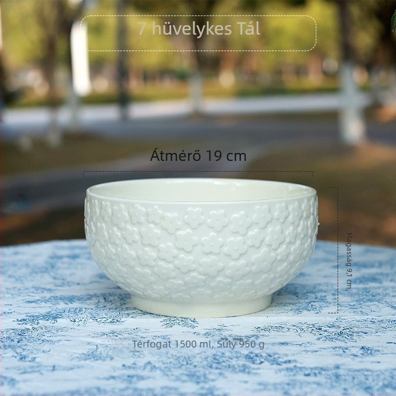 Kerámiakészlet reliefes dizájnnal, francia retro stílus, kézzel készített, testreszabható