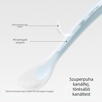 Betides szilikon baba etetőkanál – puha, 3+ hónapos korosztálynak, friss és aranyos stílus