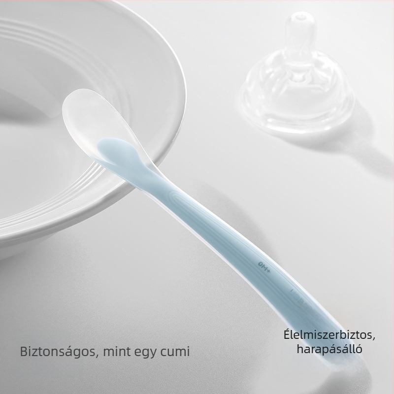 Betides szilikon baba etetőkanál – puha, 3+ hónapos korosztálynak, friss és aranyos stílus