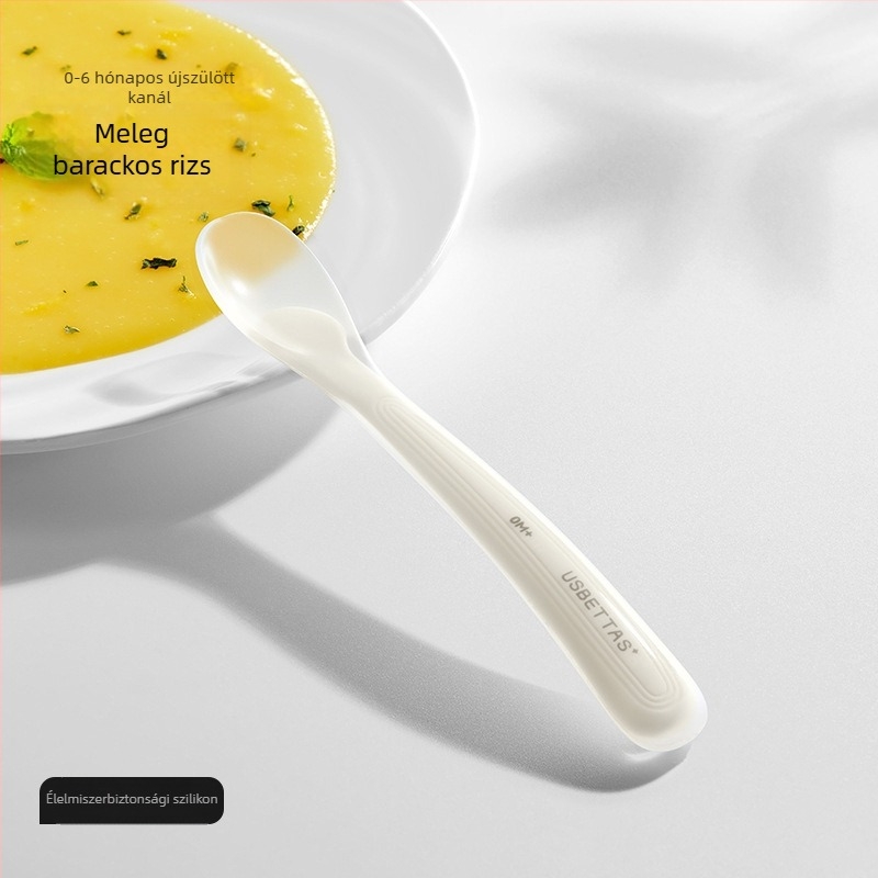 Betides szilikon baba etetőkanál – puha, 3+ hónapos korosztálynak, friss és aranyos stílus